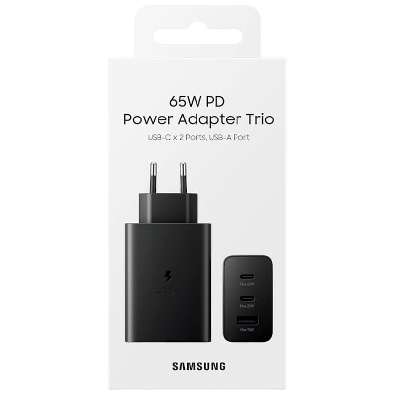 SAMSUNG CARREGADOR POWER ADAPTOR TRIO 65W (PRETO)