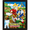 QUADRO POSTER 3D SONIC THE HEDGEHOG CAPTURA DE ANEIS FC