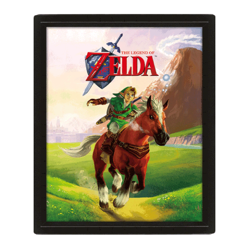 QUADRO POSTER 3D LEGEND OF ZELDA GALOPE FC
