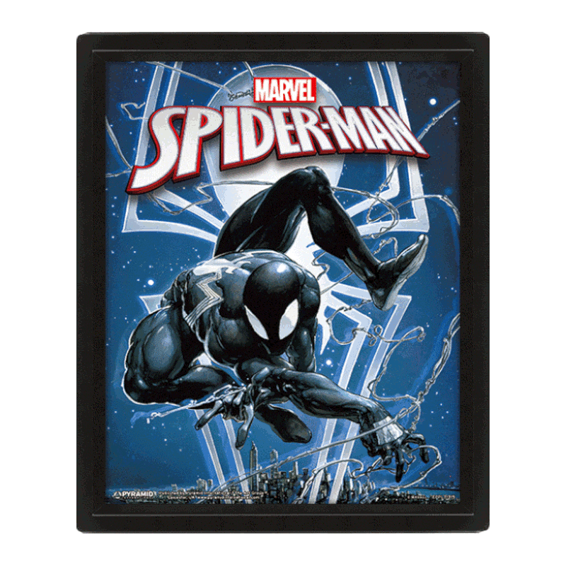 QUADRO POSTER 3D MARVEL SPIDER MAN VENOM FC 1