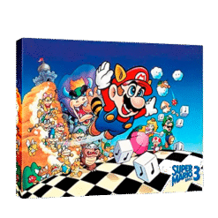 QUADRO TELA SUPER MARIO BROS. 3 30CMX40CM