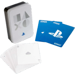 BARALHO DE CARTAS PLAYSTATION 5 EM CAIXA METÁLICA