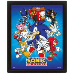 QUADRO LENTICULAR SONIC THE HEDGEHOG (25CMX20CM)