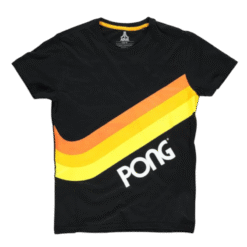 T-SHIRT DE MANGA CURTA MASCULINA ATARI COM LISTRAS PONG WAVE
