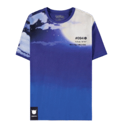 POKEMON GENGAR T SHIRT MASCULINA DE MANGA CURTA COM ESTAMPA DIGITAL 2 FC