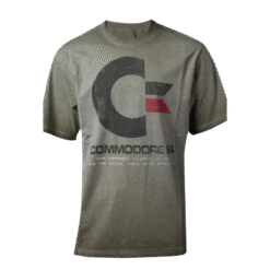 T-SHIRT DE MANGA CURTA MASCULINA LOGÓTIPO COMMODORE 64K VINTAGE
