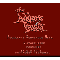 ADDAMS FAMILY THE PUGSLEYS SCAVENGER HUNT NES IG1