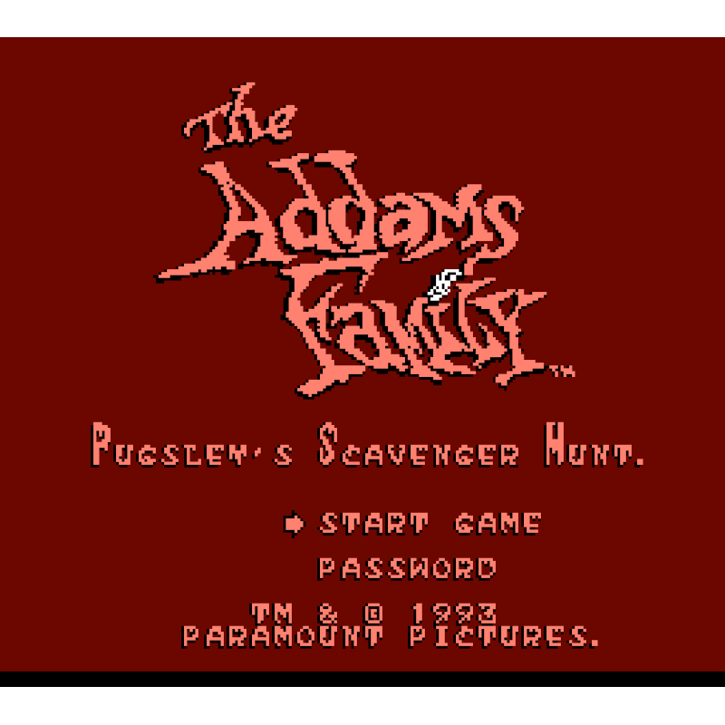 ADDAM'S FAMILY, THE PUGSLEY'S SCAVENGER HUNT NES - Image 2