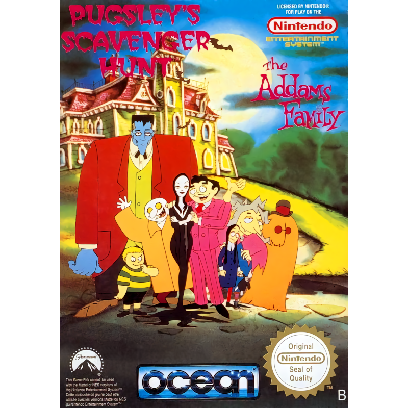 ADDAM'S FAMILY, THE PUGSLEY'S SCAVENGER HUNT NES