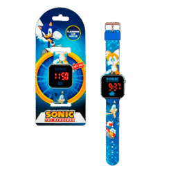 RELÓGIO INFANTIL LED SONIC THE HEDGEHOG/TAILS