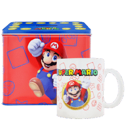 CONJUNTO PARA OFERTA SUPER MÁRIO BROS (CANECA + MEALHEIRO)