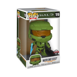 POP HALO MASTER CHIEF WITH ENERGY SWORD AND GRAPPLESHOT No19 25CM BOXE 1