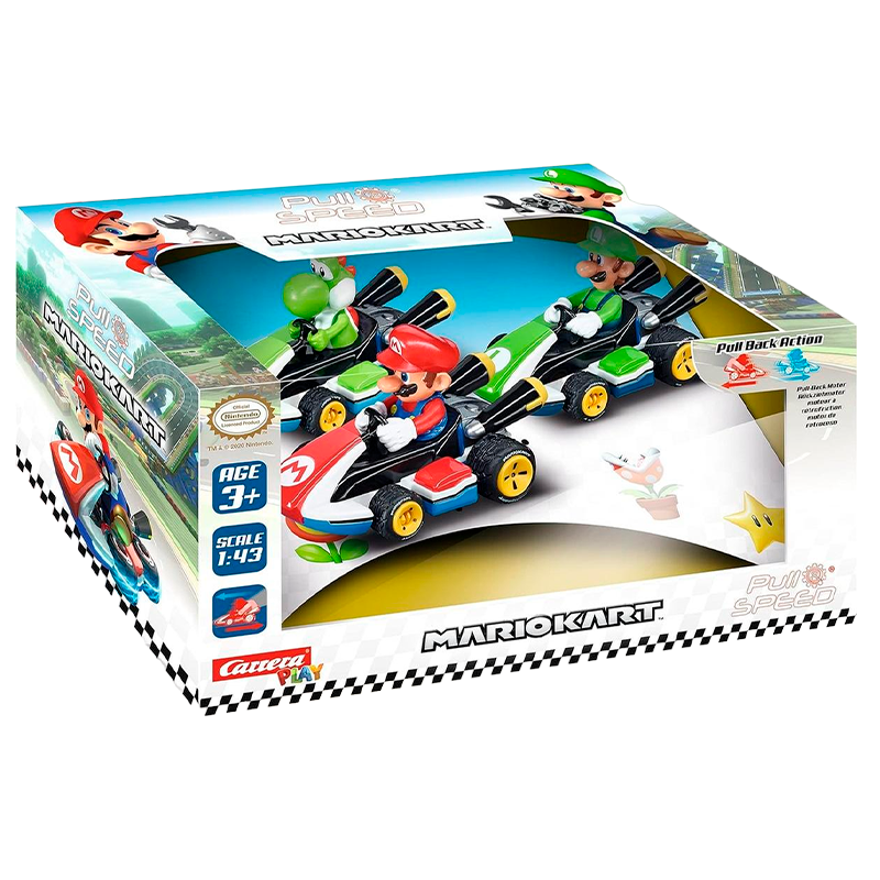 CARRERA SET 3 CARROS PULL SPEED MARIO KART 8 (MÁRIO, LUIGI, YOSHI) - Image 5