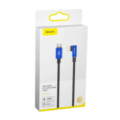 BASEUS CABO EM COTOVELO MVP TYPE C PARA LIGHTNING 1MT 18W PRETO AZUL IG2