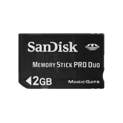 SANDISK MEMORY STICK PRO DUO 2GB (PRETO) (SEMI-NOVO)