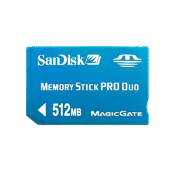 SANDISK MEMORY STICK PRO DUO 512MB (SEMI-NOVO)