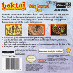 BOKTAI THE SUN IS IN YOUR HAND GBA BACK COVER
