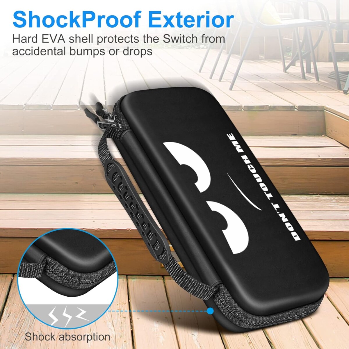 PACK BOLSA DURA DON'T TOUCH ME + PELÍCULA + BORRACHAS DE ANALÓGICOS PARA NINTENDO SWITCH OU SWITCH OLED - Image 6