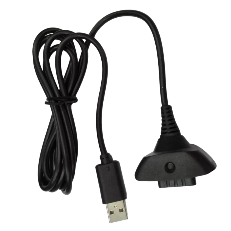 COMANDO MICROSOFT XBOX 360 COM RECEPTOR CARREGADOR S/ FIO (PRETO)(SEMI-NOVO) - Image 2