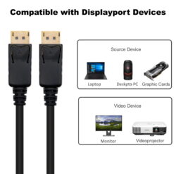 EWENT DISPLAYPORT PARA DISPLAYPORT V1.2 4K 60HZ 1MT 2