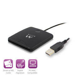 EWENT LEITOR DE CARTOES ID INTELIGENTE USB 2.0 COMPACTO