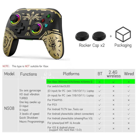 COMANDO BLUETOOTH ZELDA STYLE NSW (GOLD) - Image 3