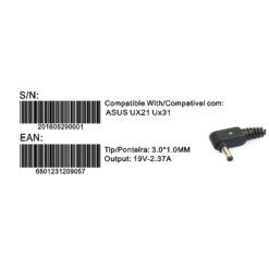 2HIX TRANSFORMADOR COMPATIVEL ASUS UX21 19 2.37A 2