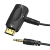 ADAPTADOR HDMI MACHO PARA VGA FEMEA CABO 3.5MM AV AUDIO PRETO 1 1