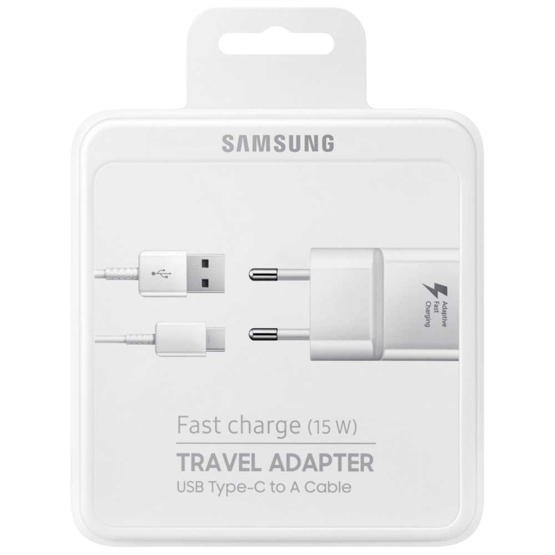 SAMSUNG TRAVEL ADAPTER FAST CHARGER 15W USB TO USB-C (BRANCO)