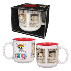 CANECA ONE PIECE WANTED BRANCA 400 ML