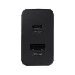 SAMSUNG CARREGADOR DUO 35W USB C USB A PRETO
