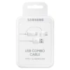 SAMSUNG CABO COMBO MICRO E TYPE C PARA USB BRANCO