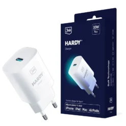 3MK HARDY CARREGADOR TYPE-C 33W (BRANCO)