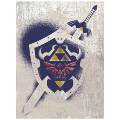 QUADRO TELA THE LEGEND OF ZELDA 30CMX40CM (ESCUDO HYLIAN)