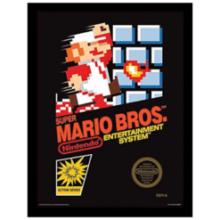 QUADRO TELA SUPER MARIO BROS (NES COVER) 30CMX40CM