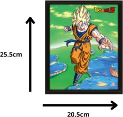QUADRO LENTICULAR DRAGON BALL Z SUPER SAIYAN TRANSFORMATION