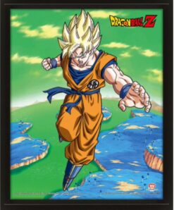 QUADRO LENTICULAR DRAGON BALL Z SUPER SAIYAN TRANSFORMATION 1