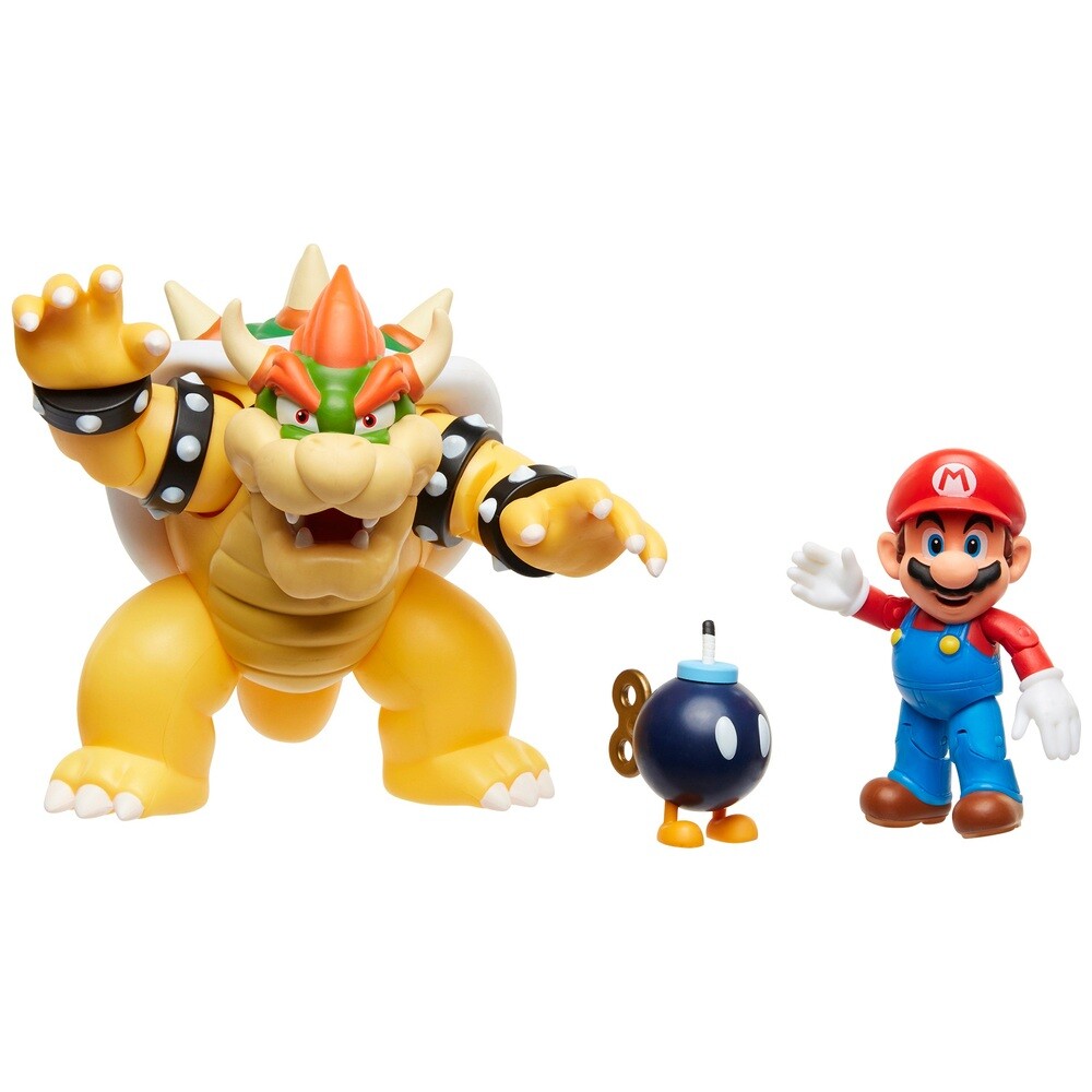 FIGURAS JAKKS SUPER MARIO BOWSER'S LAVA BATTLE SET