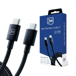 3MK HYPER CABLE USB C PARA USB C 1.2MTS 100W PRETO 1