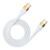 3MK HYPER SILICONE CABLE TYPE C PARA TYPE C 100W 5A 2MTS BRANCO DOURADO 3