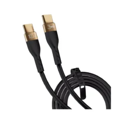 3MK HYPER SILICONE CABLE TYPE C PARA TYPE C 100W 5A 2MTS PRETO DOURADO