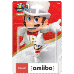FIGURA AMIIBO SUPER MARIO COLLECTION MARIO VESTIDO BRANCO BACK