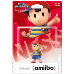 FIGURA AMIIBO SUPER SMASH BROS NESS NO.34 CAIXA