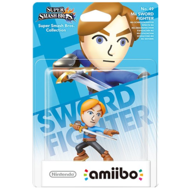 FIGURA AMIIBO SUPER SMASH BROS MII ESPADACHIM (NO.49) - Image 2