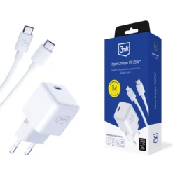 3MK HYPER CHARGER PD 25W E CABO USB-C (BRANCO)
