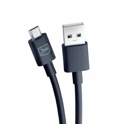 3MK HYPER CABLE USB A PARA MICRO USB 1.2MTS 2.4A PRETO 1