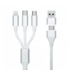 3MK CABO HYPER 3 EM 1 A C PARA USB C MICRO LIGHTNING 1.5 MTS BRANCO