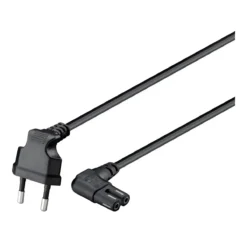 EWENT CABO DE ALIMENTACAO EUROPEU PARA IEC C7 90o 1.8MTS PRETO 2