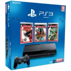 CONSOLA PLAYSTATION 3 SUPER SLIM 500GB (GOD OF WAR 3 + KILLZONE 3 + UNCHARTED DRAKES FORTUNE)(COMPLETA)(SEMI-NOVA)
