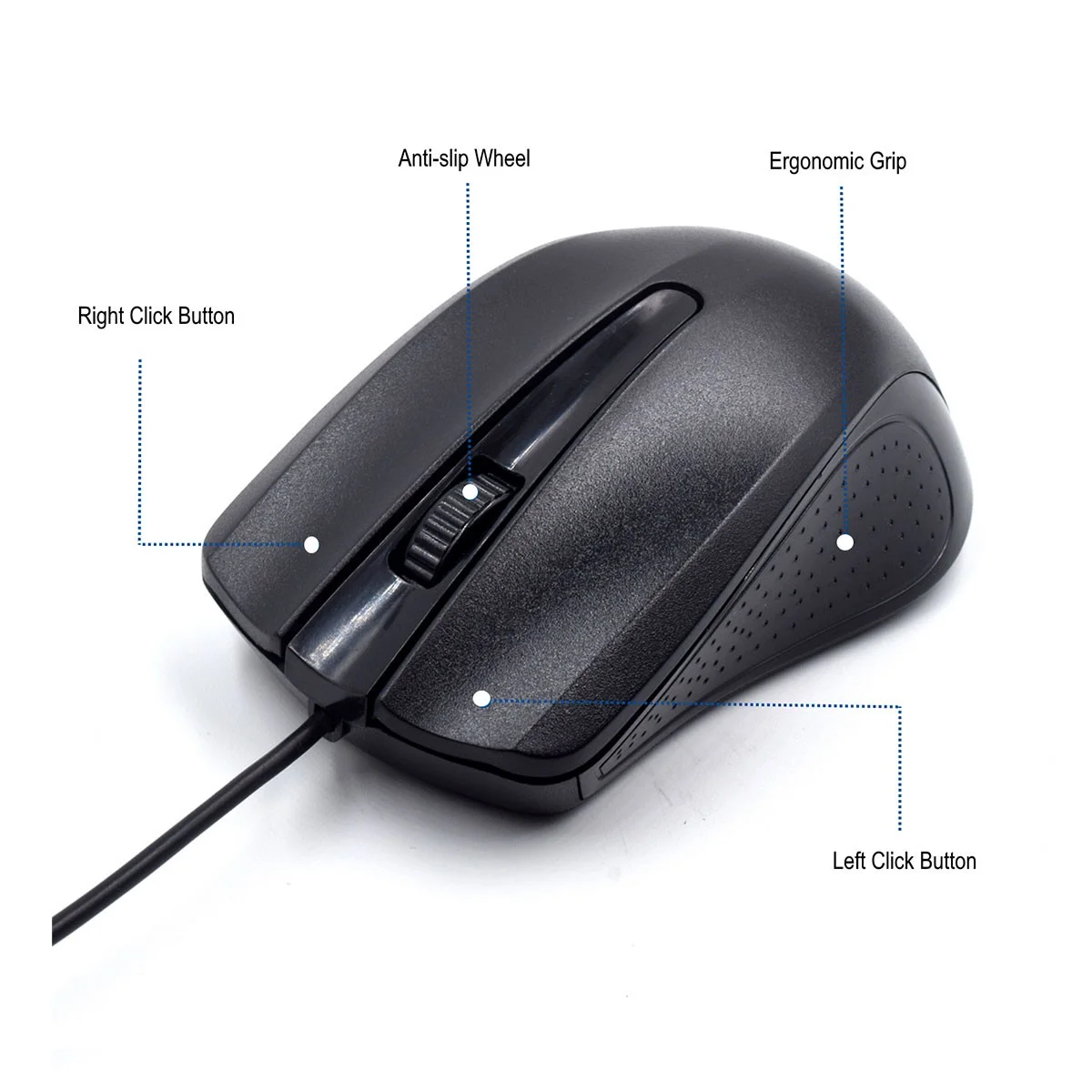 EWENT RATO USB ÓPTICO 1000DPI EW3300 (PRETO) - Image 3